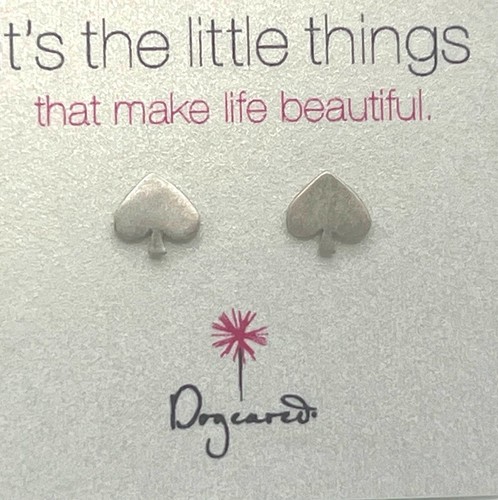 Dogeared spade studs earrings